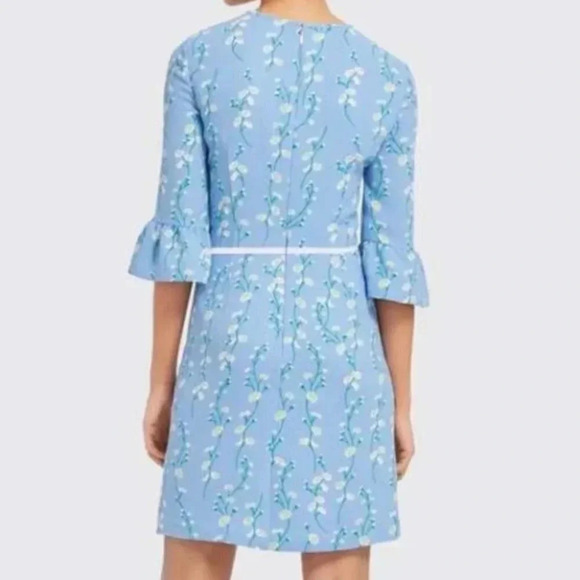 Draper James Blue Daisy Floral Rosslyn Dress 3/4 Sleeves - Picture 8 of 10